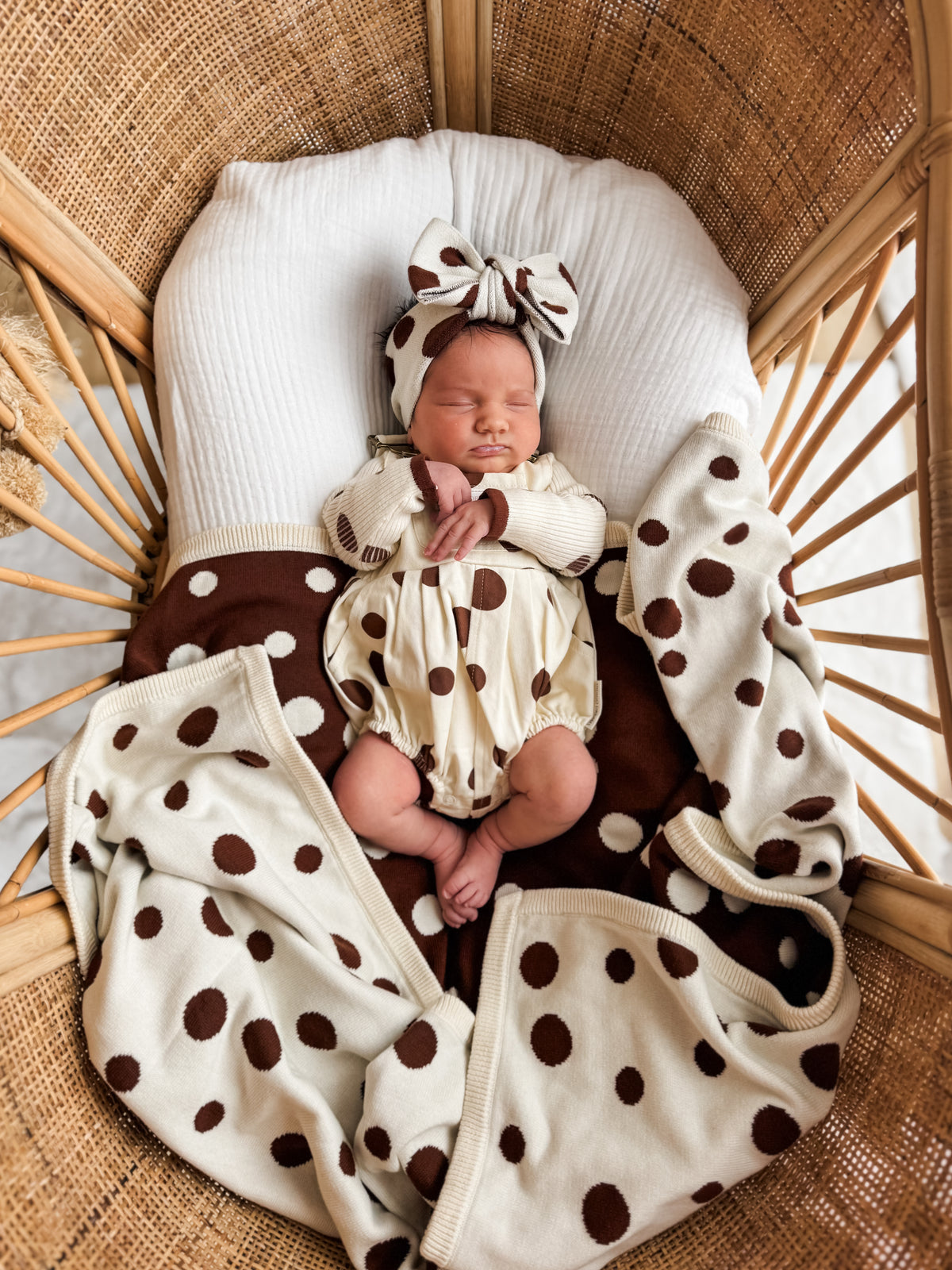 Raffy Spot Knit Headband