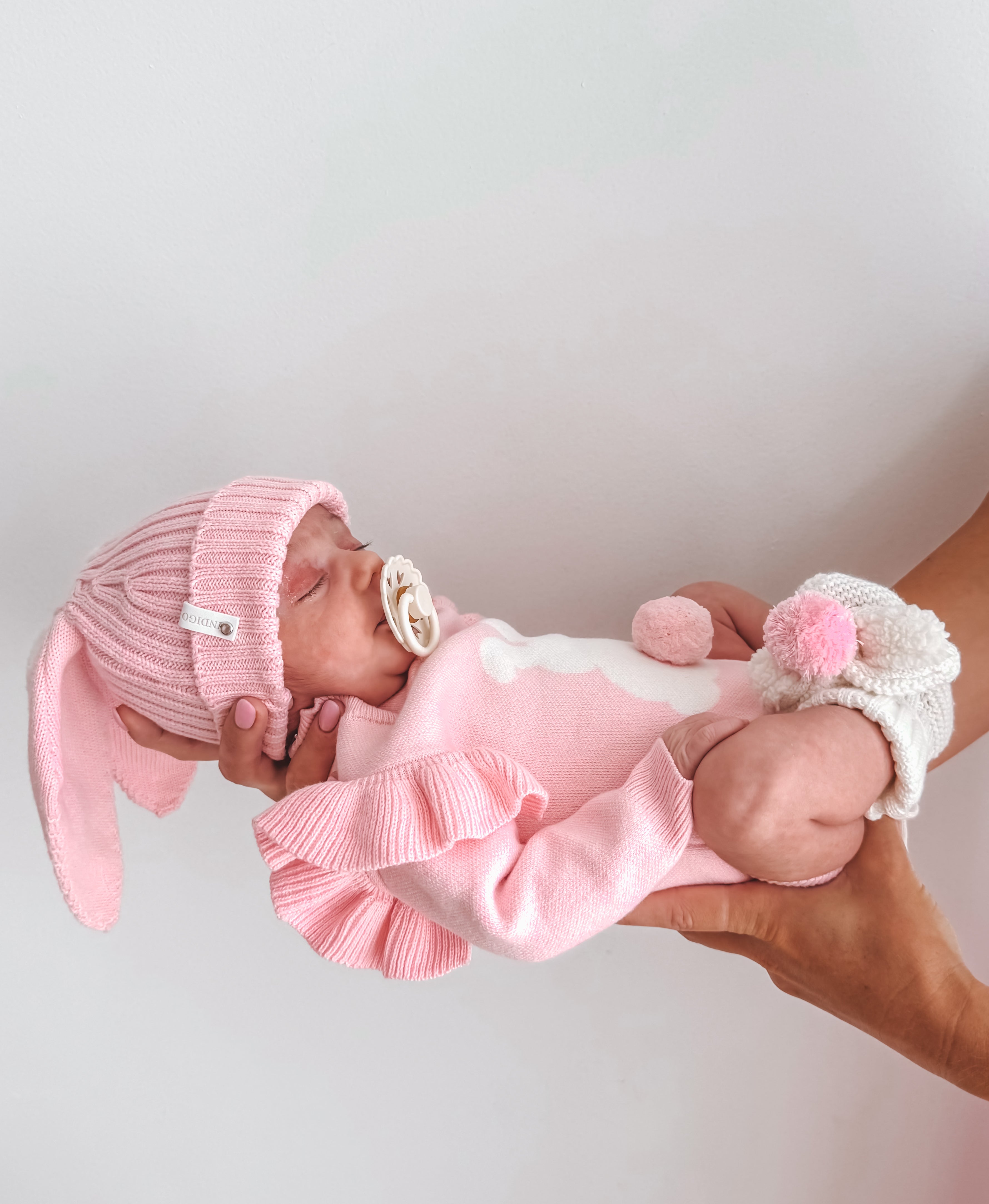 Bunny Pom Romper - Blossom