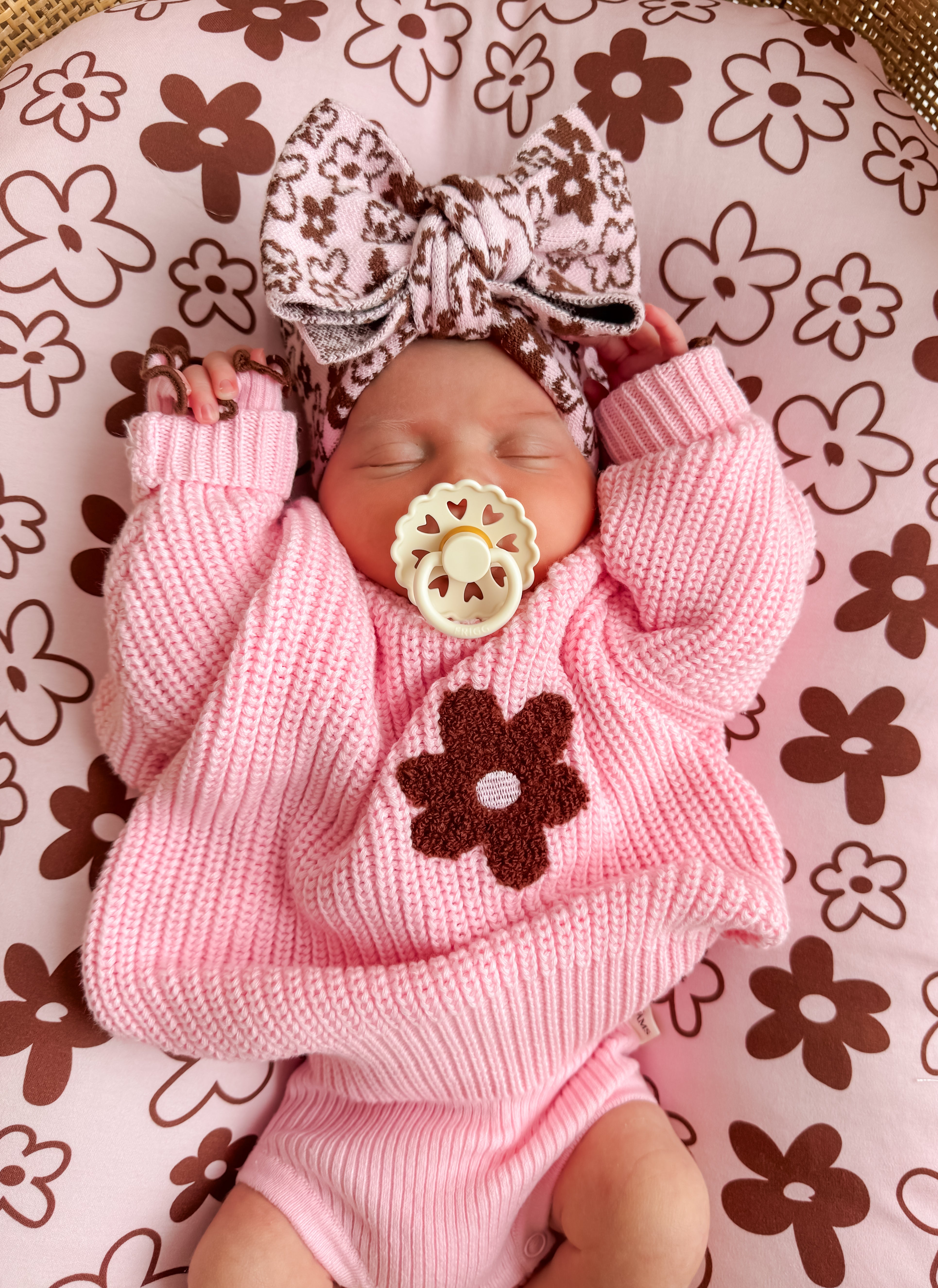 Romy Chunky Knit Jumper - Cocoa & Blossom