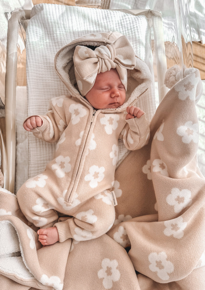 Lola Sherpa Hooded Romper Oatmeal