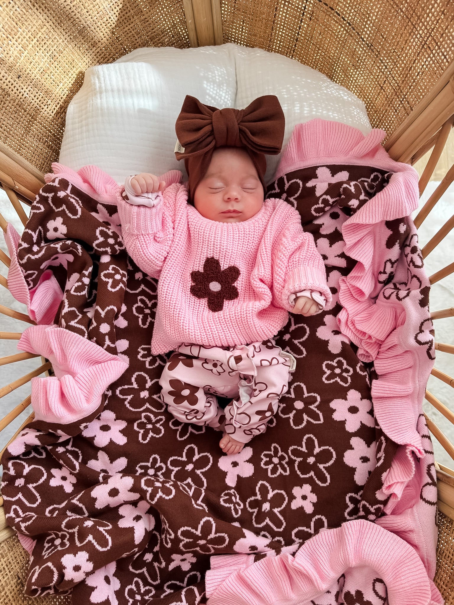 Romy Chunky Knit Jumper - Cocoa & Blossom