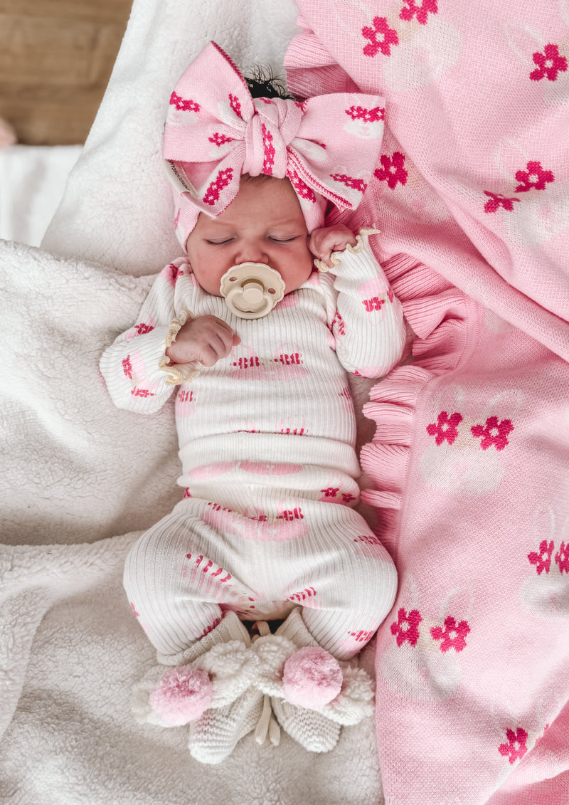 Bonnie Frill Neck Bodysuit - Bubblegum Pink