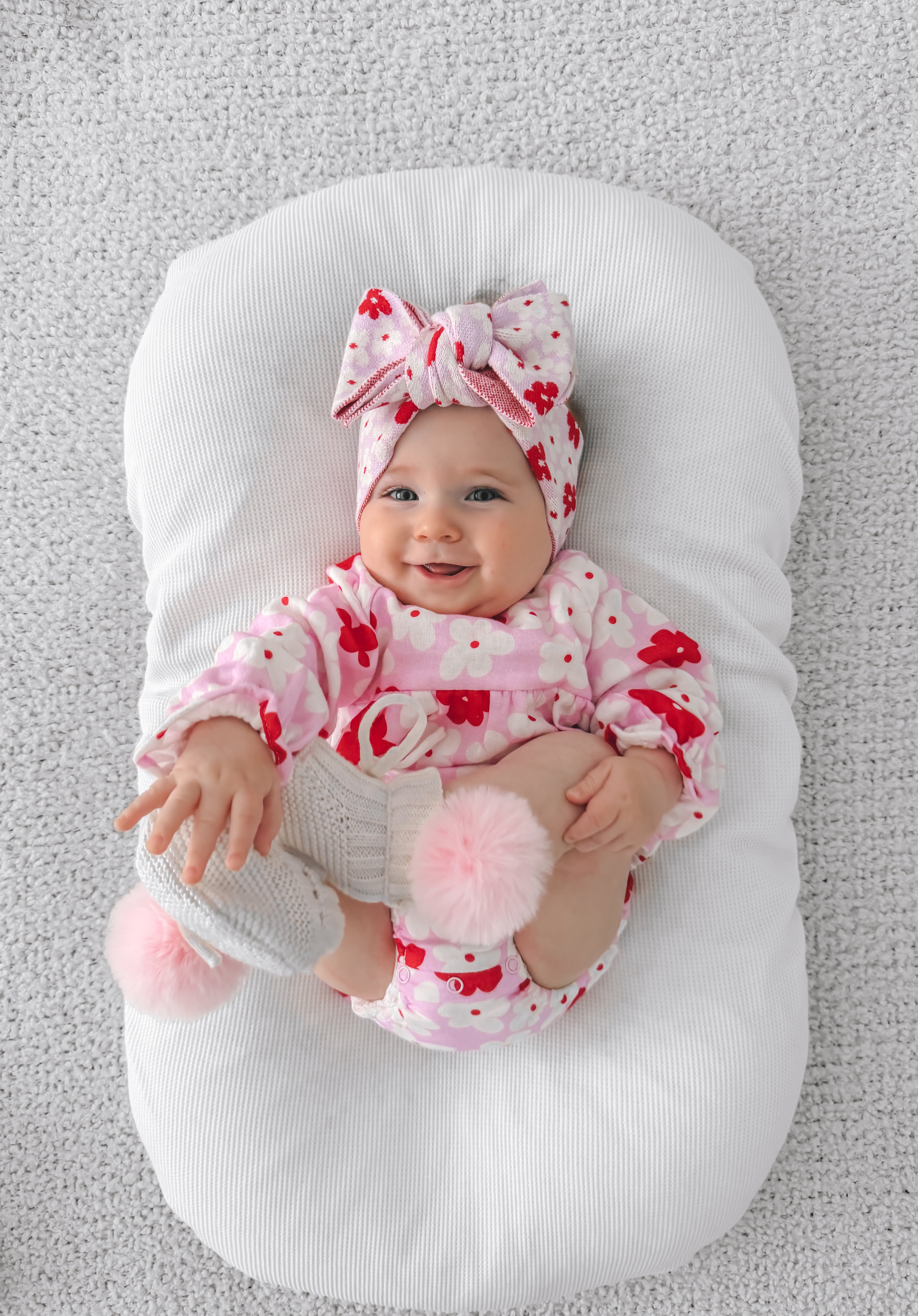 Lila Frill Sleeve Bubble Romper - Poppy