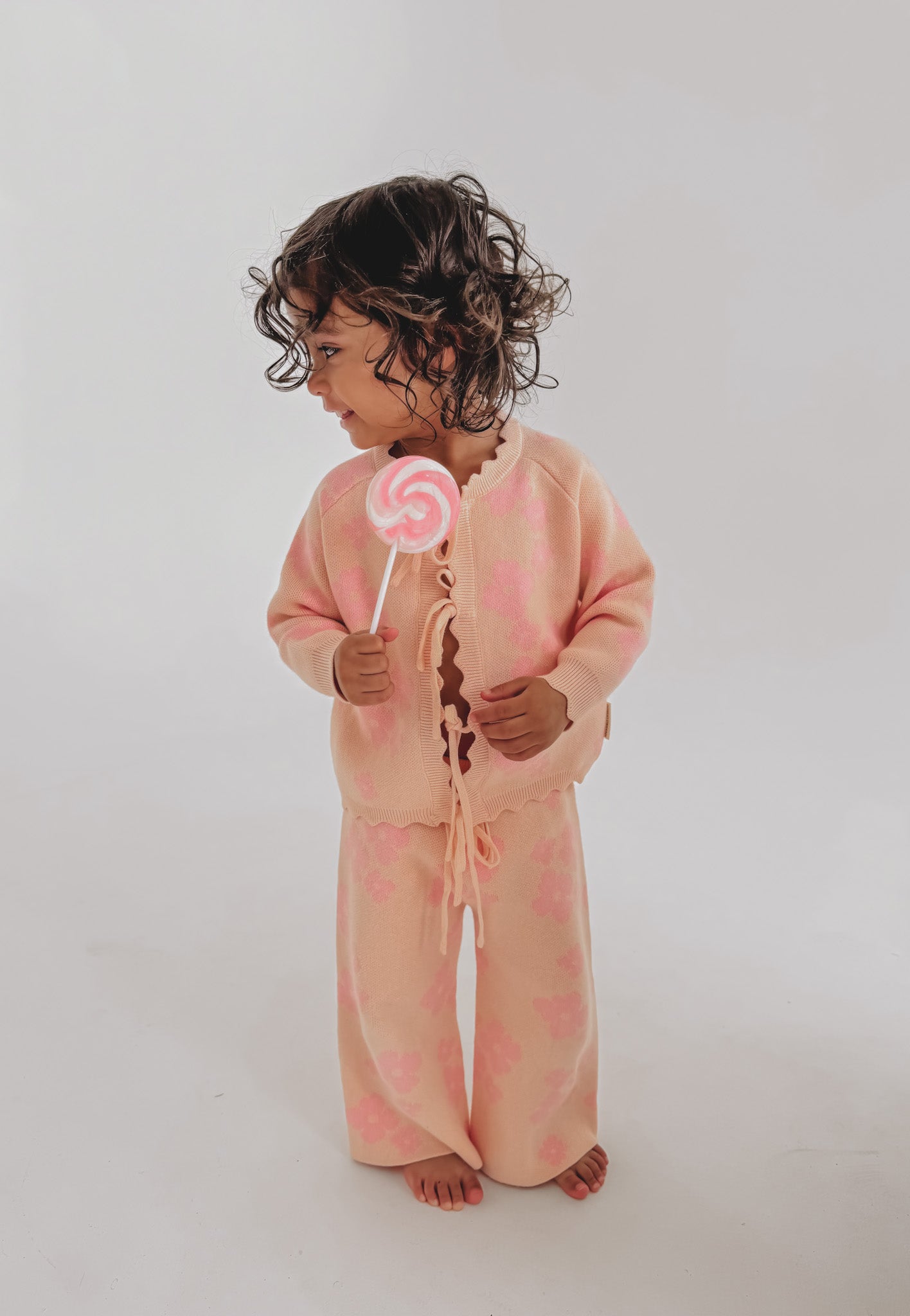 Coco Tie Knit Cardigan - Sherbet