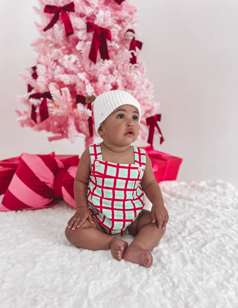 Peppermint Check Summer Romper