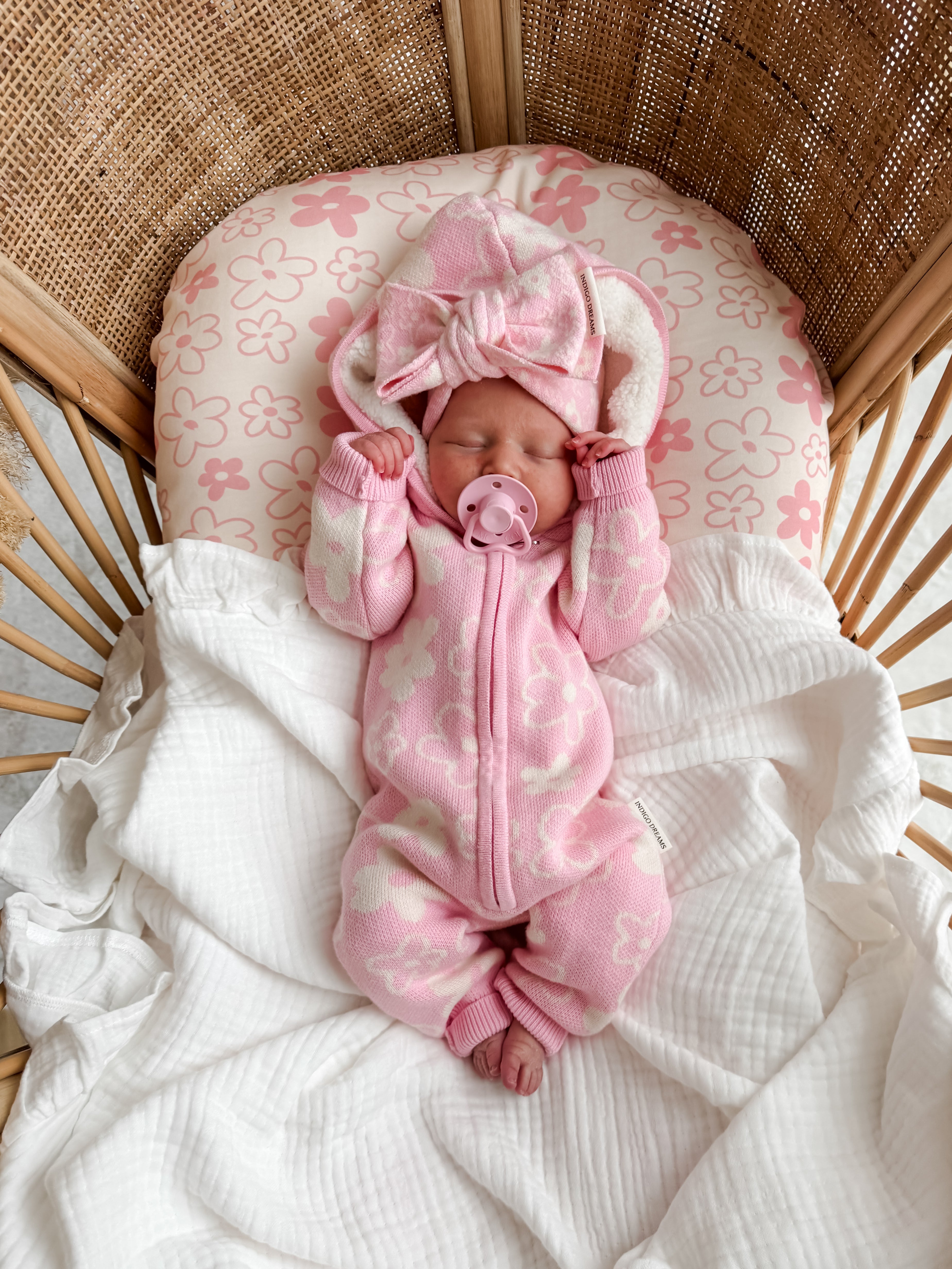 Romy Sherpa Hooded Romper - Marshmallow