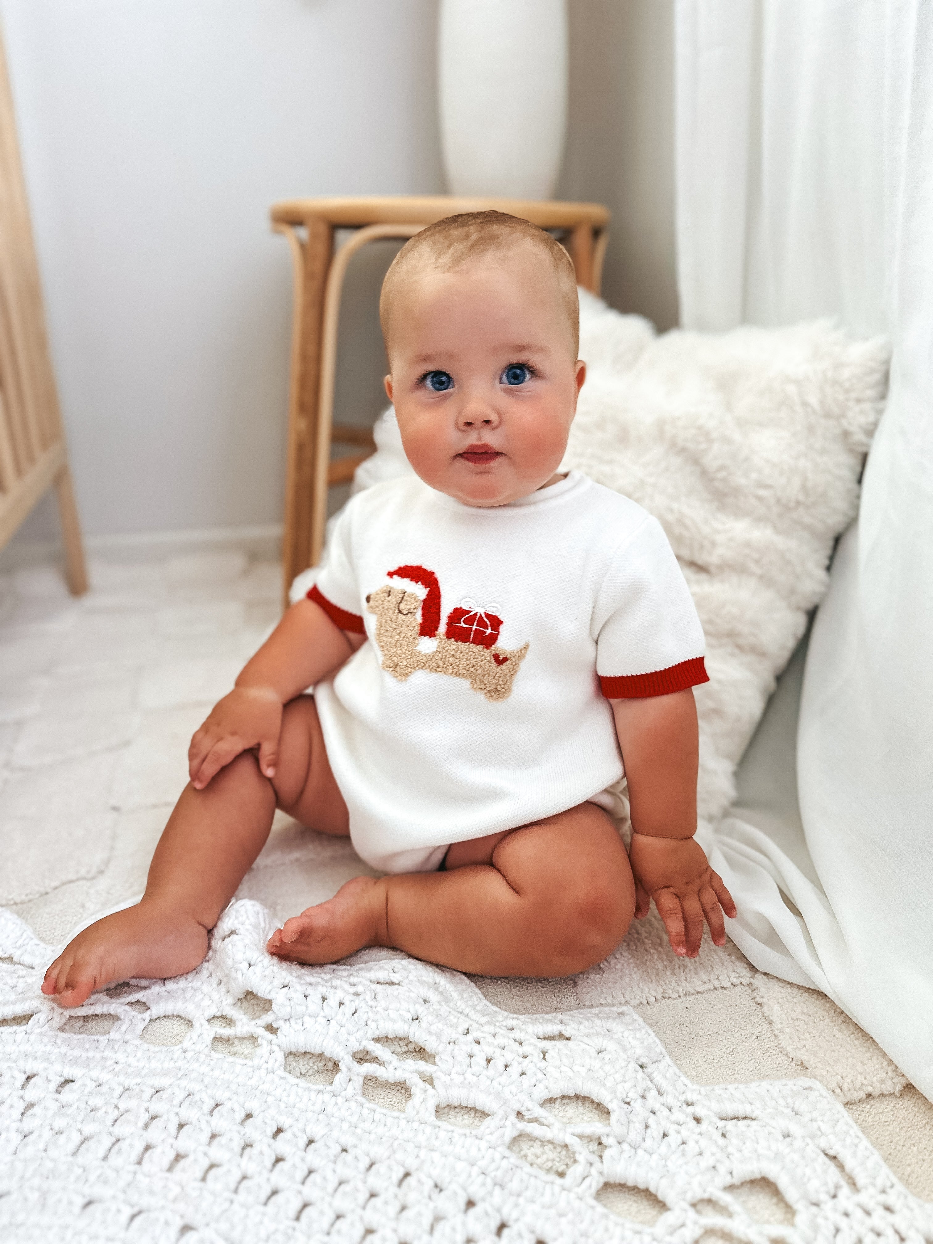Santa Paws Bubble Romper
