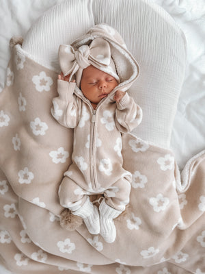 Lola Sherpa Hooded Romper Oatmeal