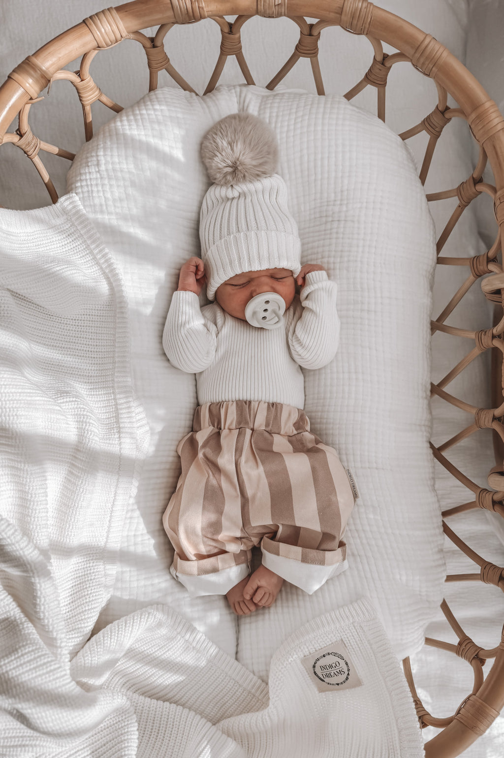 Oat Stripe Canvas Pants