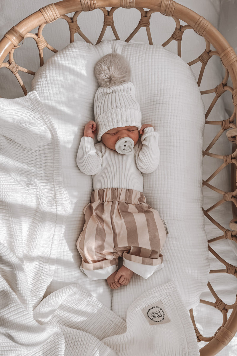 Oat Stripe Canvas Pants