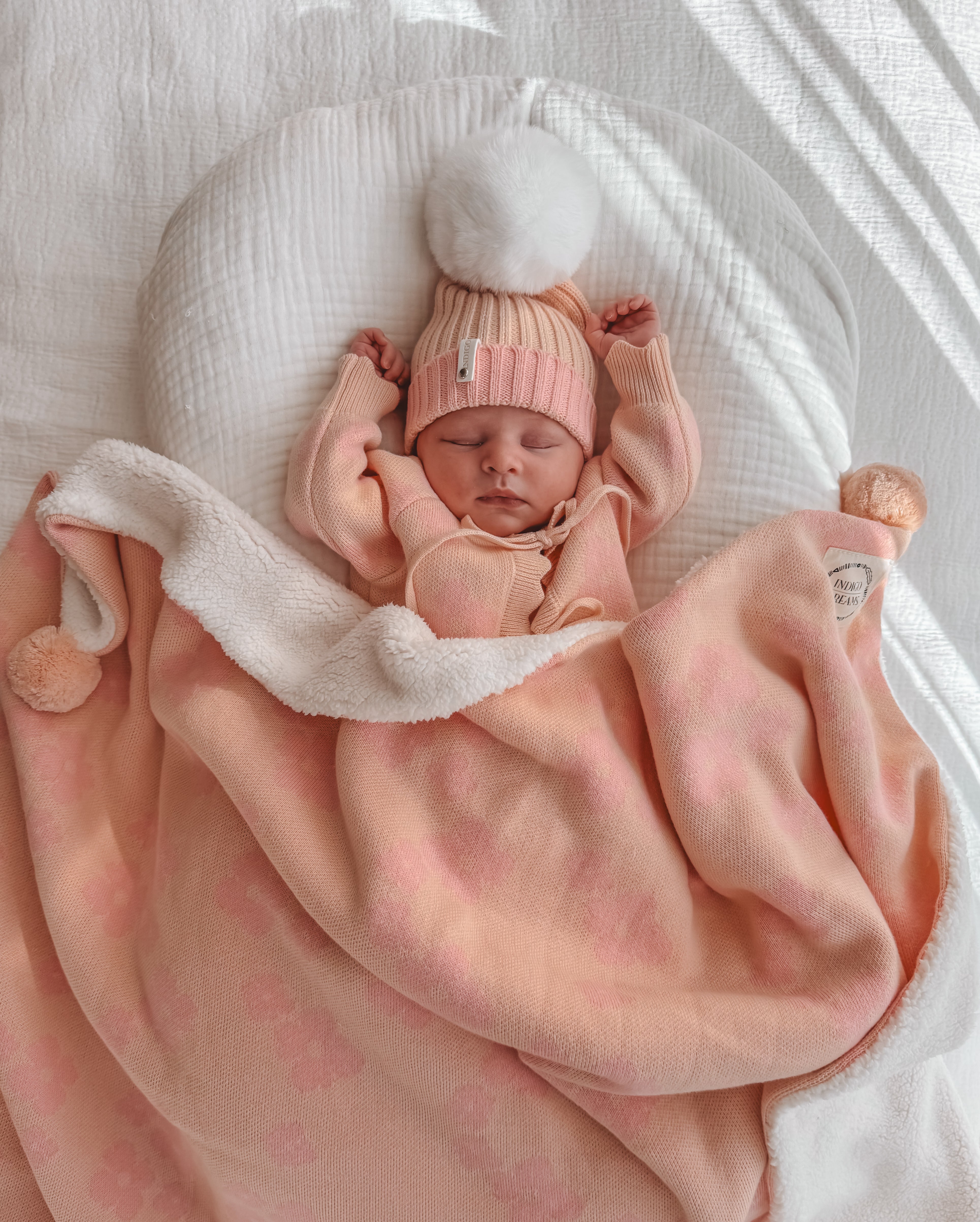 Coco Sherpa Blanket - Sherbet