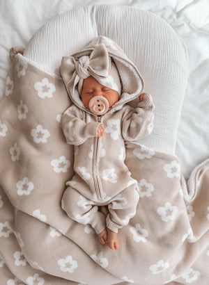 Lola Sherpa Hooded Romper Oatmeal