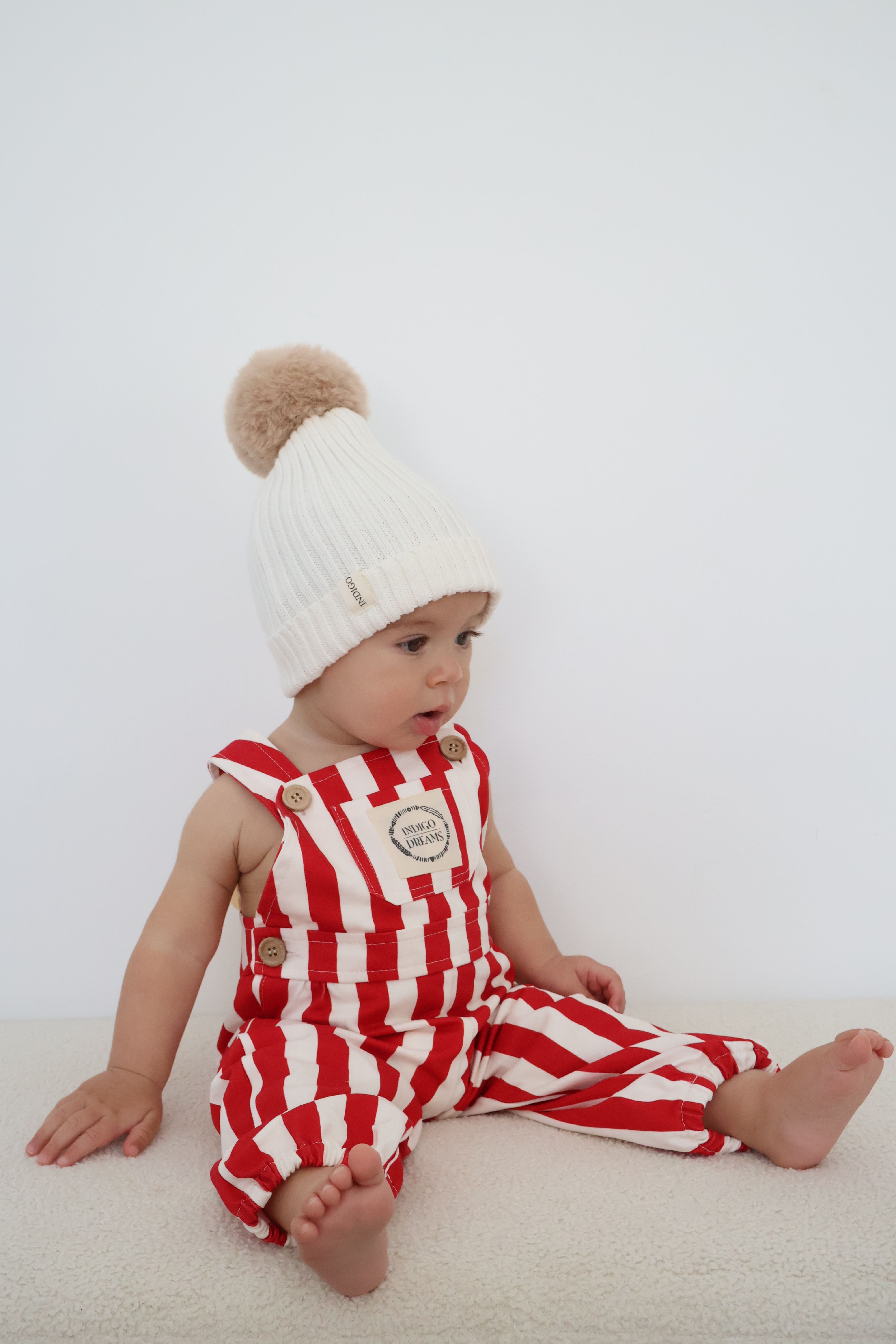 Red Stripe Overalls