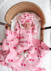 Bonnie Sherpa Hooded Romper - Bubblegum Pink