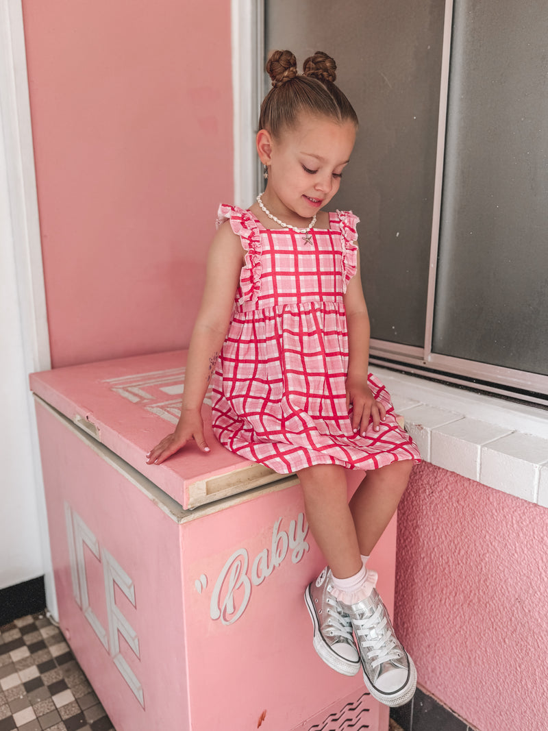 Candy Check Frill Dress