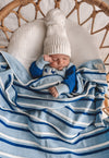 Alfie Blue Stripe Blanket