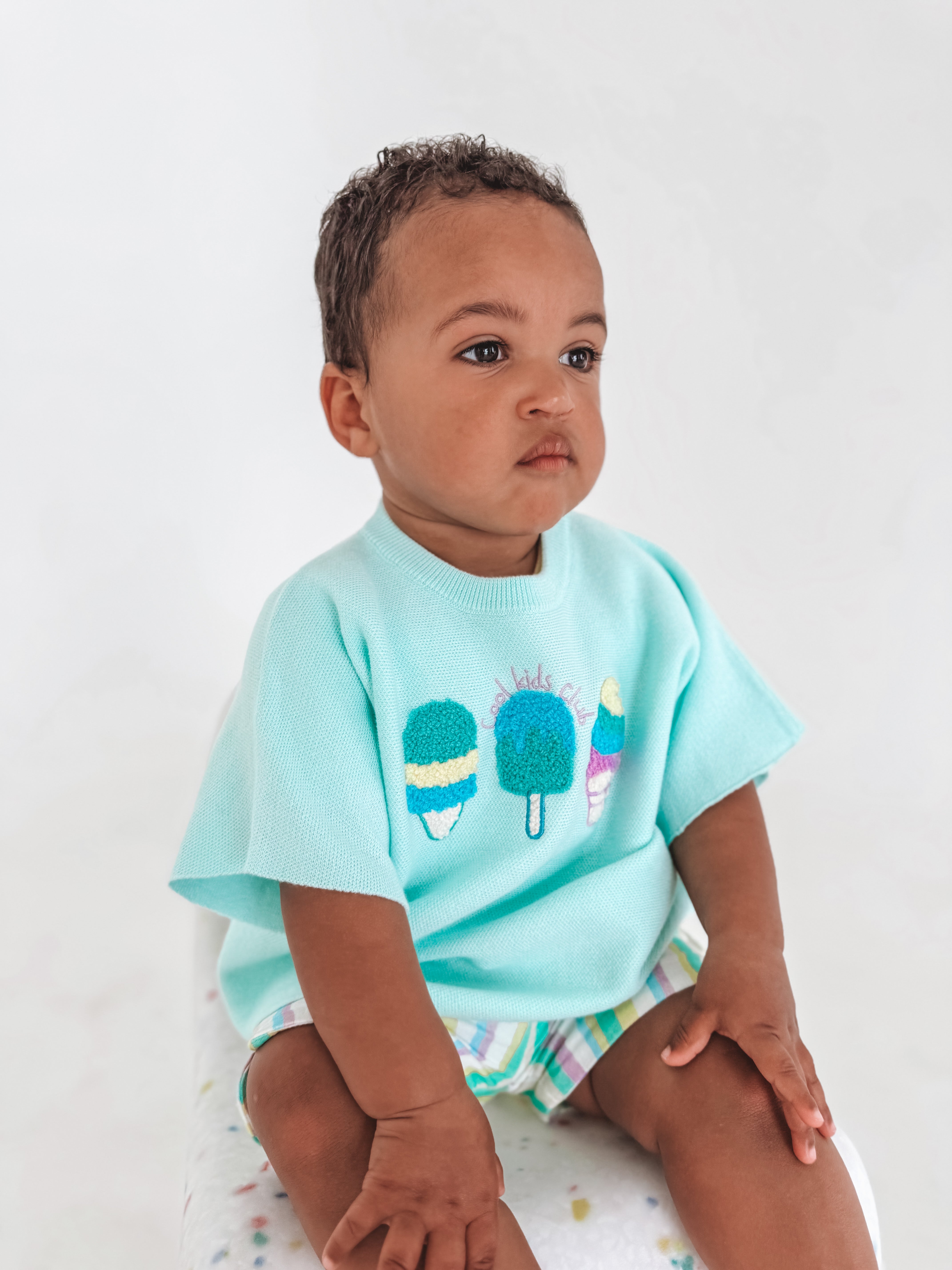 Cool Kids Club Raw Edge Tee - Seafoam Mint