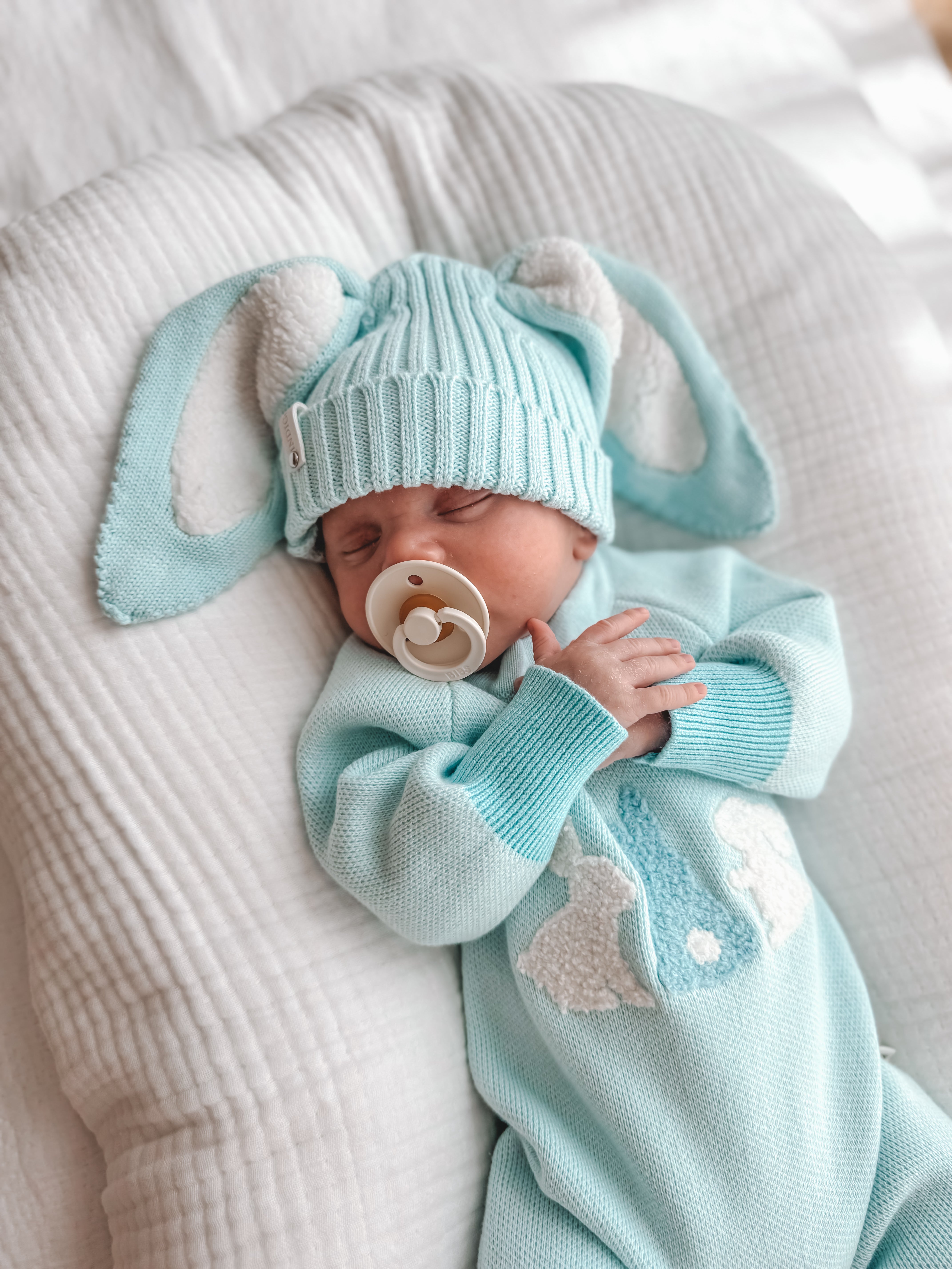 Sherpa Bunny Beanie - Sky