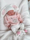 Sherpa Bunny Booties - Pink