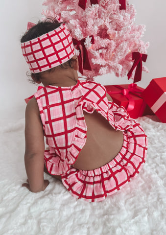 Peppermint Check Summer Romper
