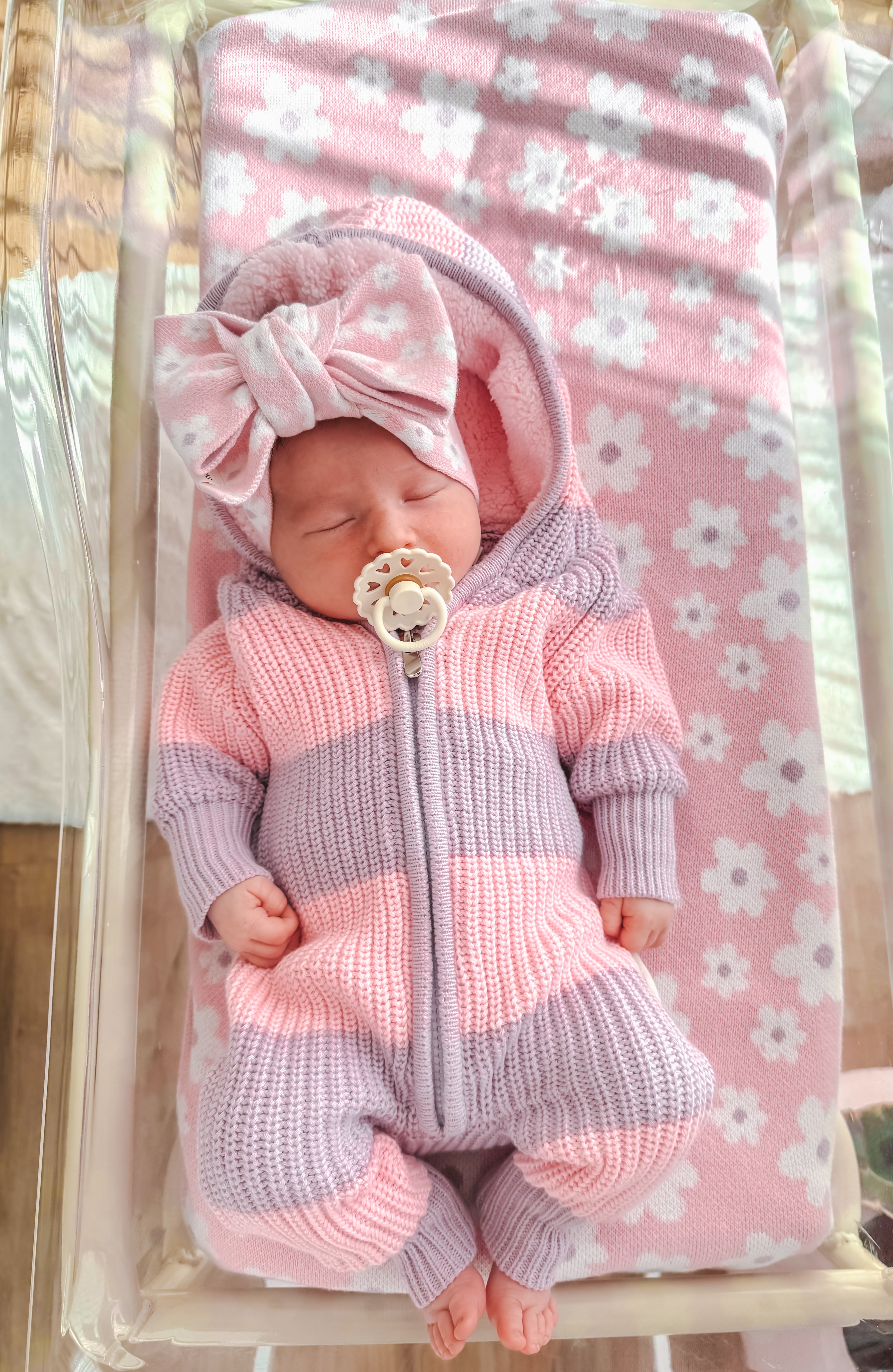Posie Chunky Knit Sherpa Hooded Romper