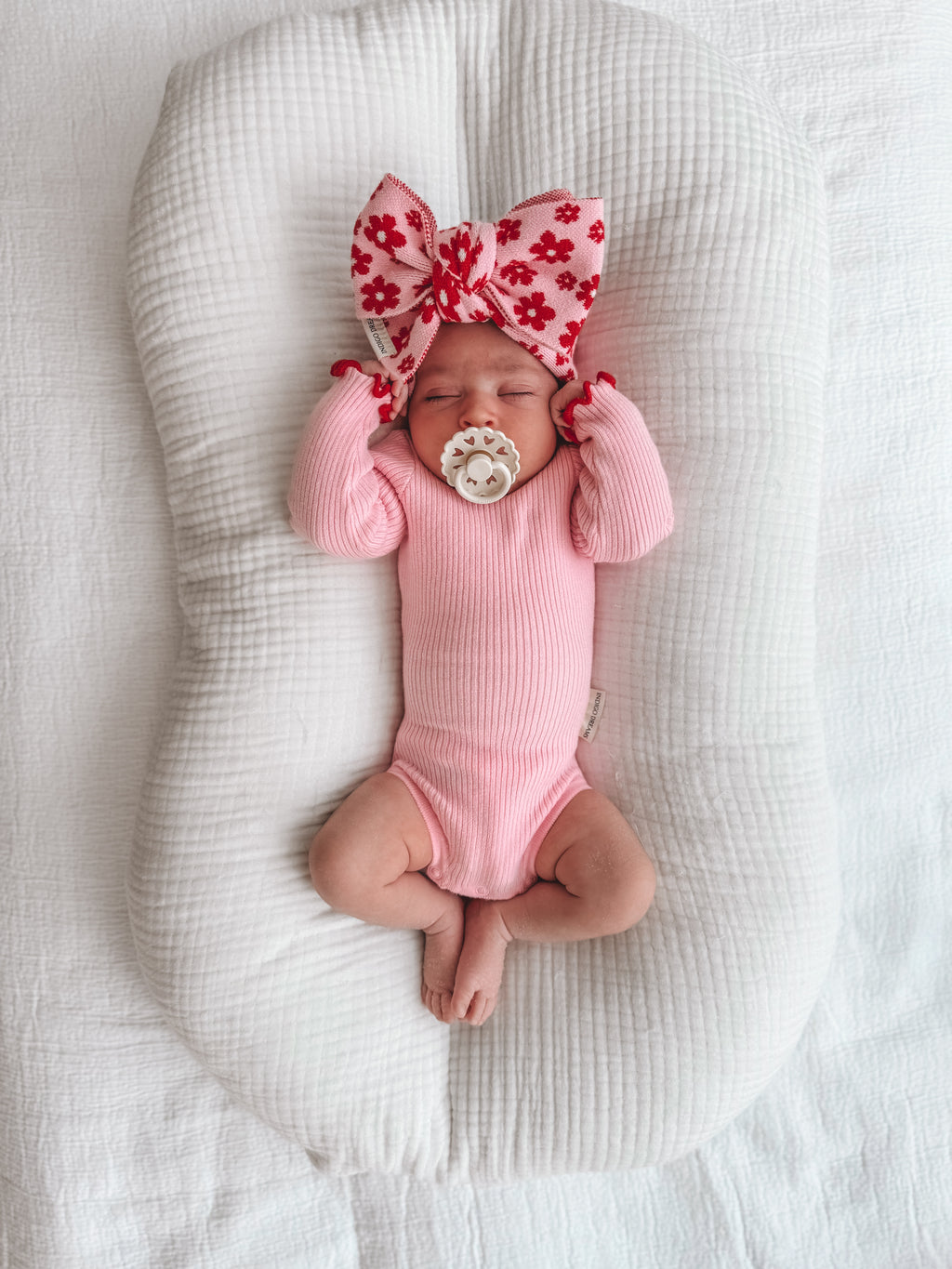 Cherry Pink Frill Neck Bodysuit