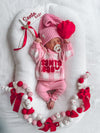 Santa Baby Gingham Jumper - Candy