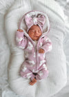 Lola Sherpa Hooded Romper Orchid