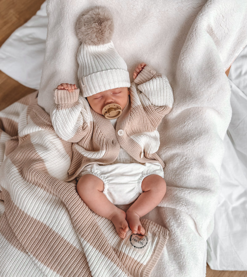 Chunky Oat Stripe Blanket