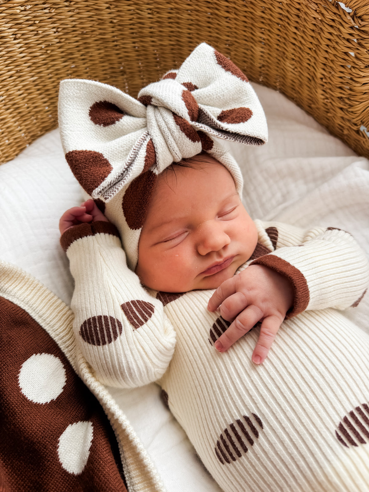 Raffy Spot Knit Headband