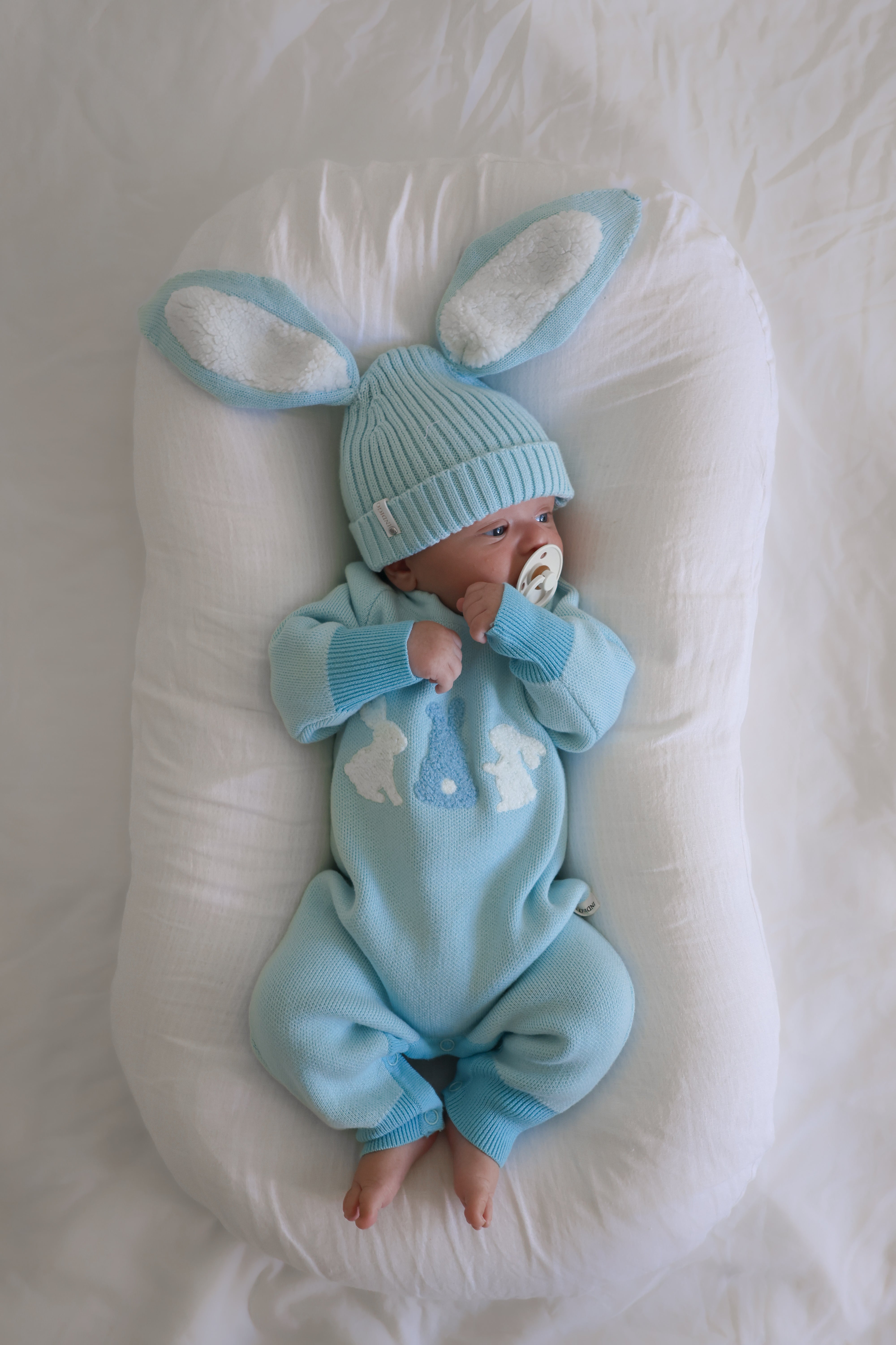 Bunny Boucle Romper - Sky