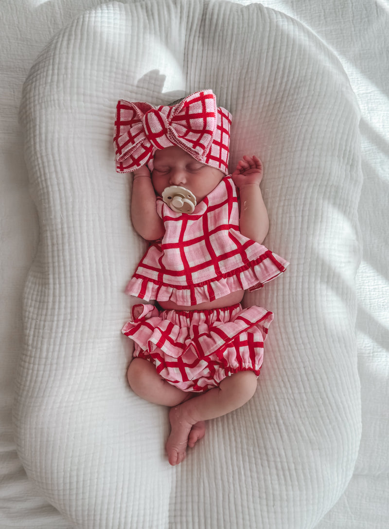 Candy Check Open Back Top