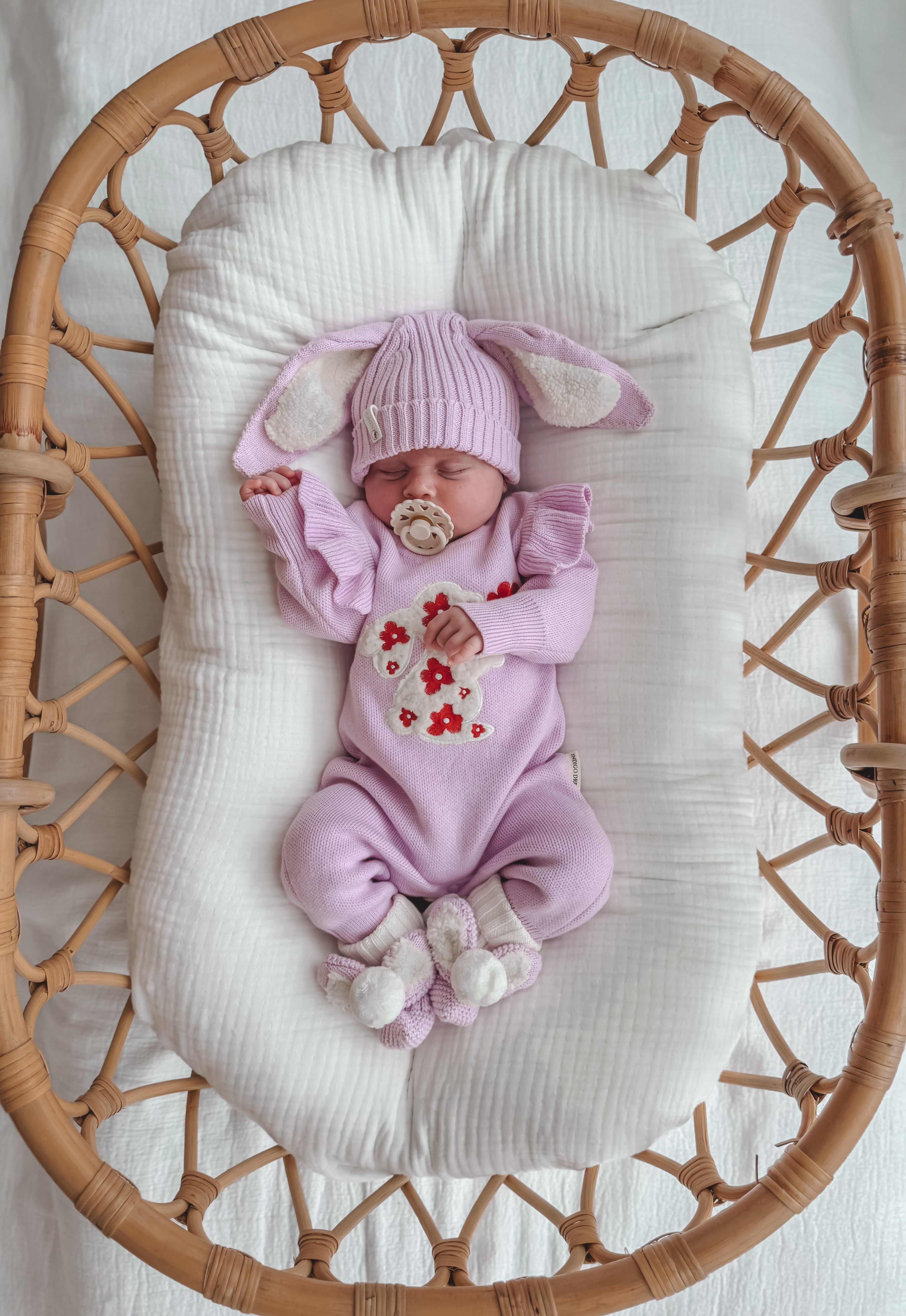 Sherpa Bunny Booties - Orchid