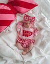 Santa Baby Gingham Jumper - Candy