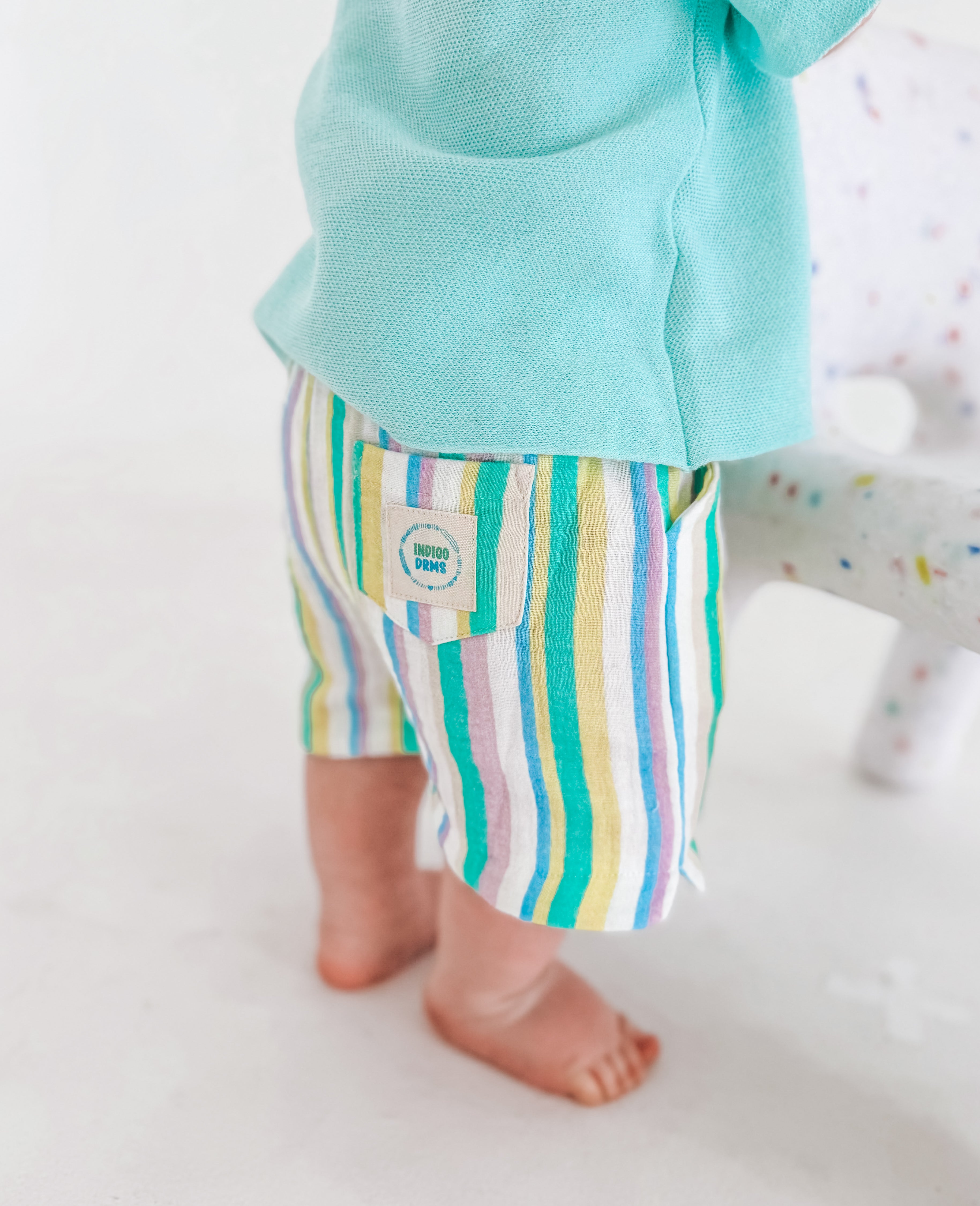 Stripe Gauze Shorts