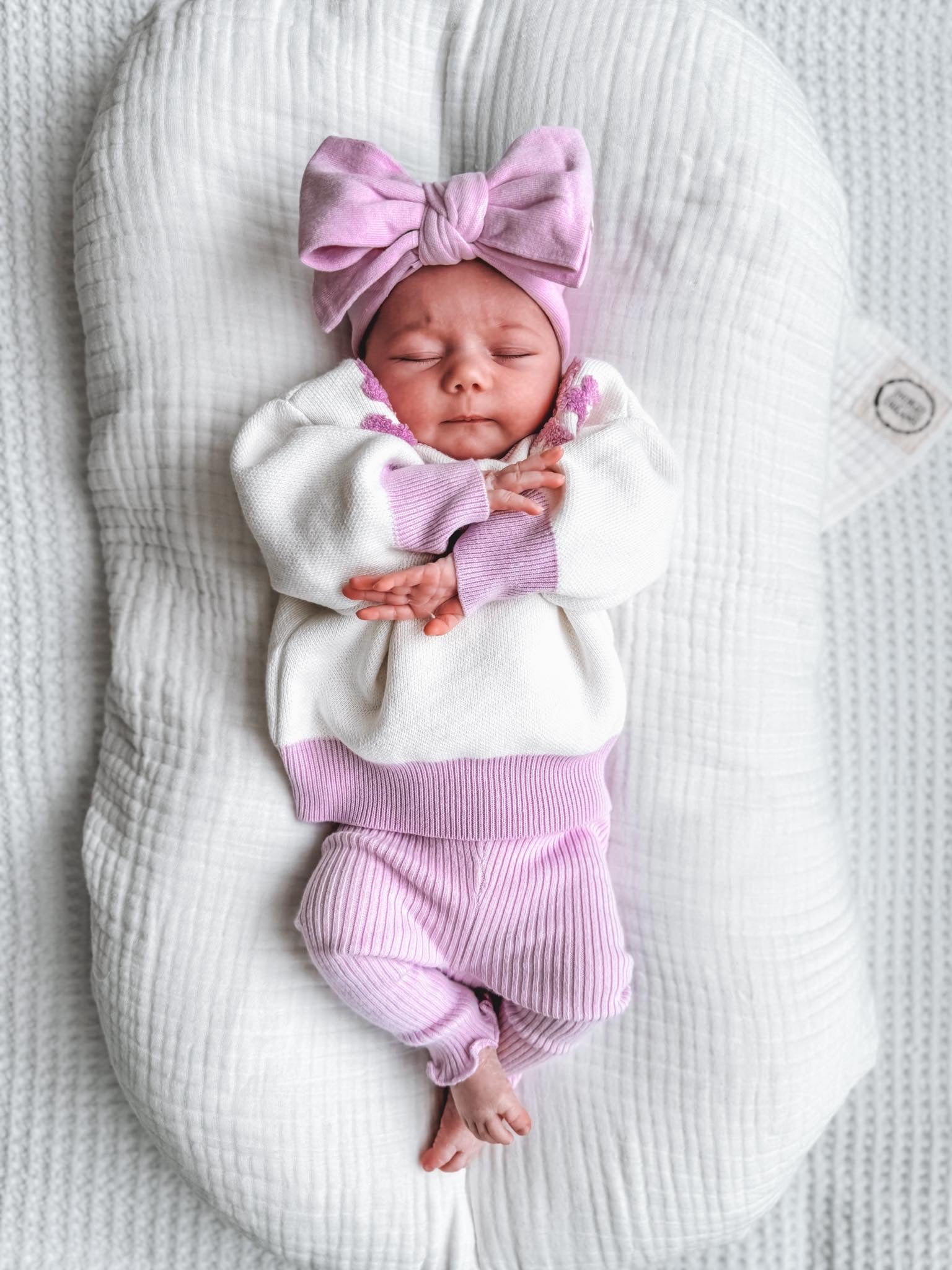 Orchid Frill Knit Leggings