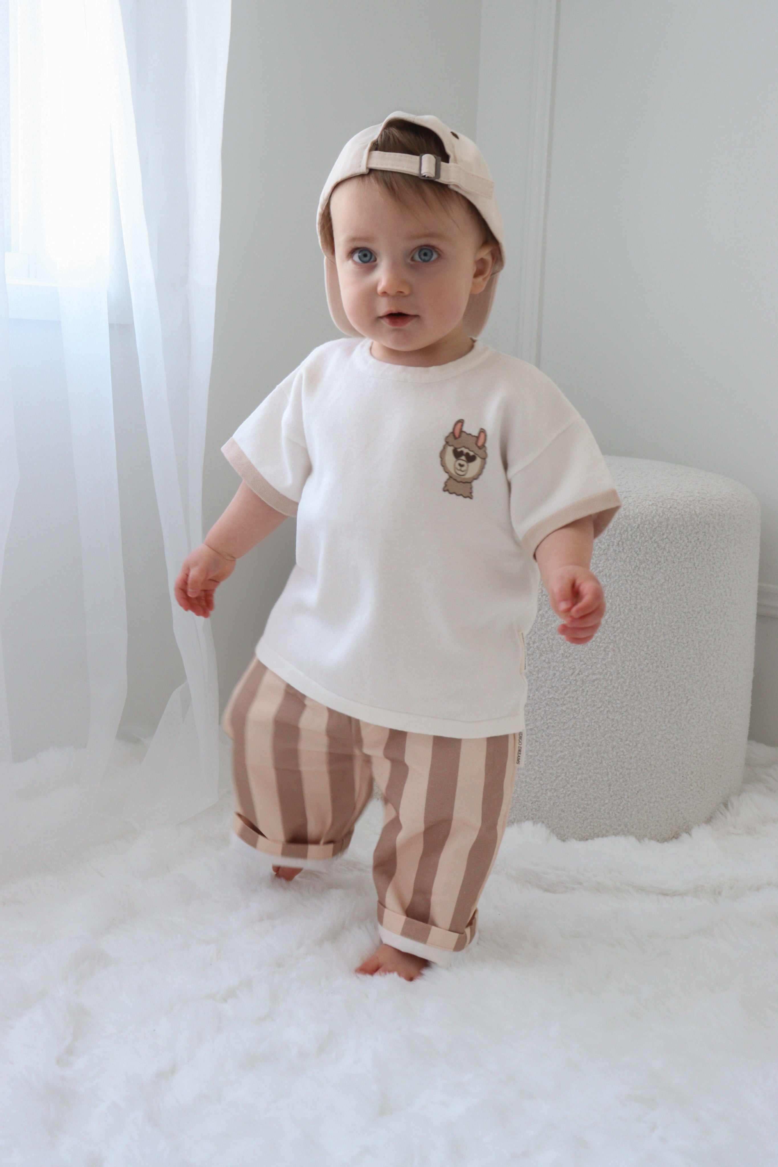 Oat Stripe Canvas Pants