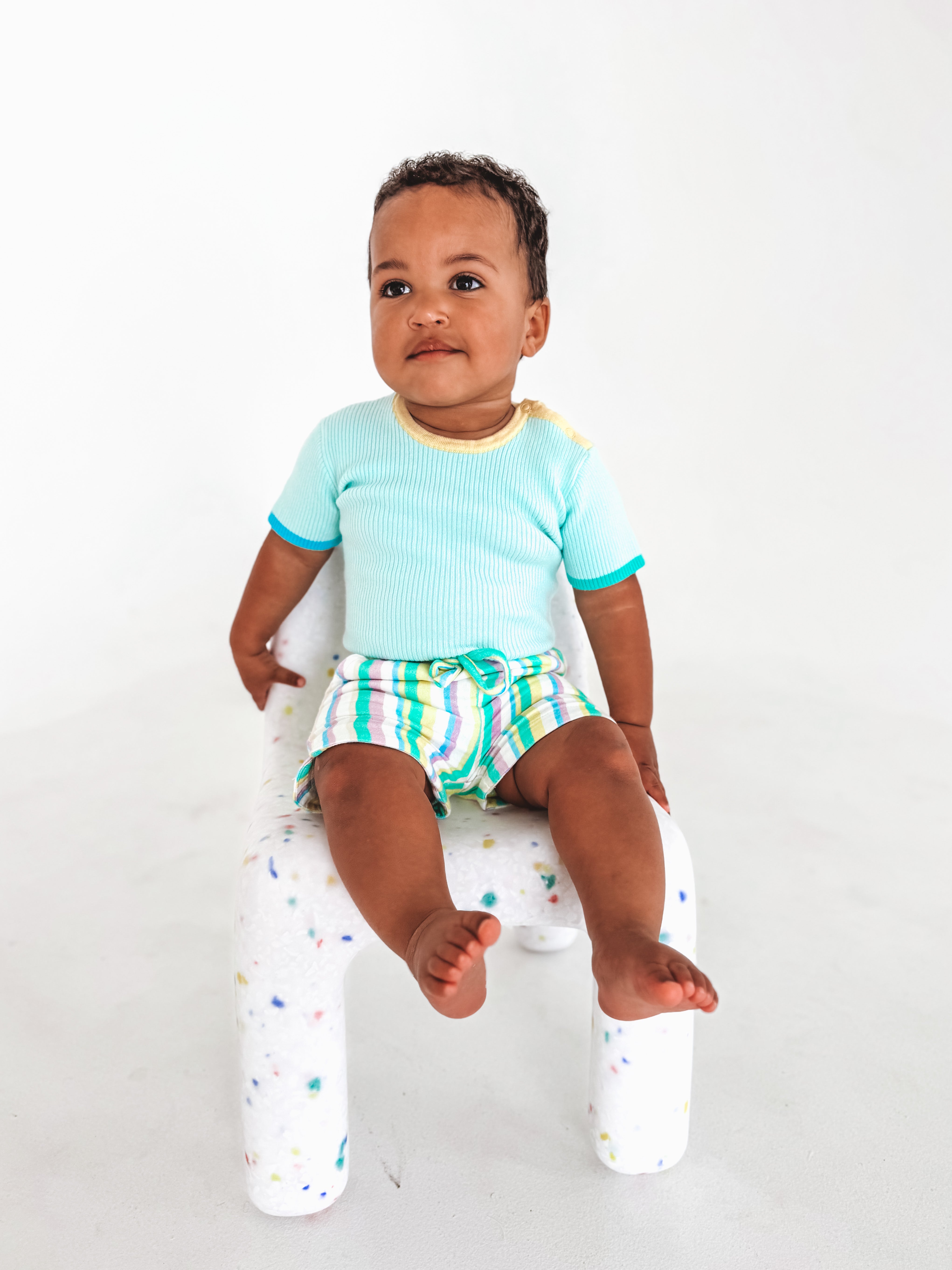 Stripe Gauze Shorts