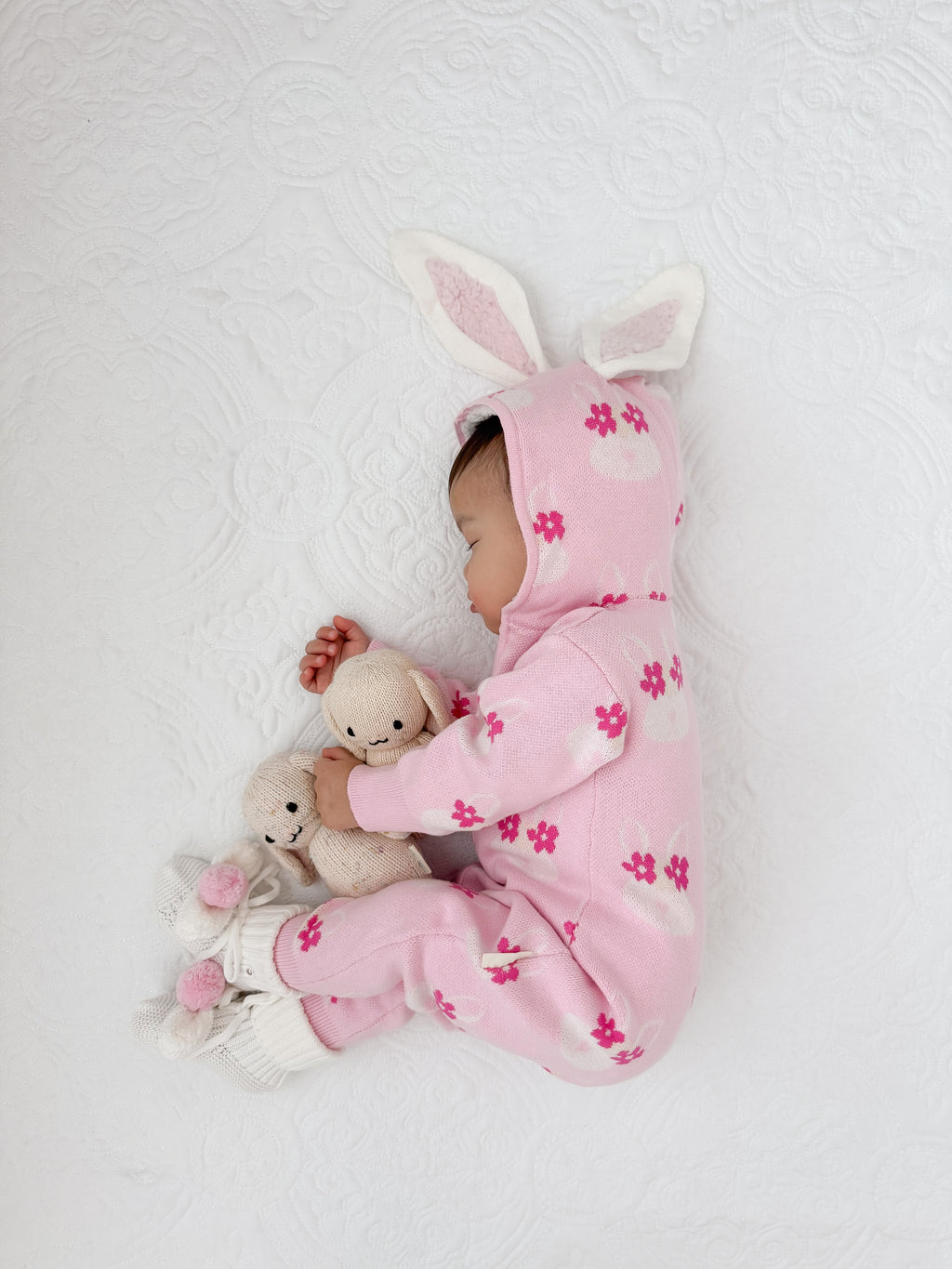 Bonnie Sherpa Hooded Romper - Bubblegum Pink