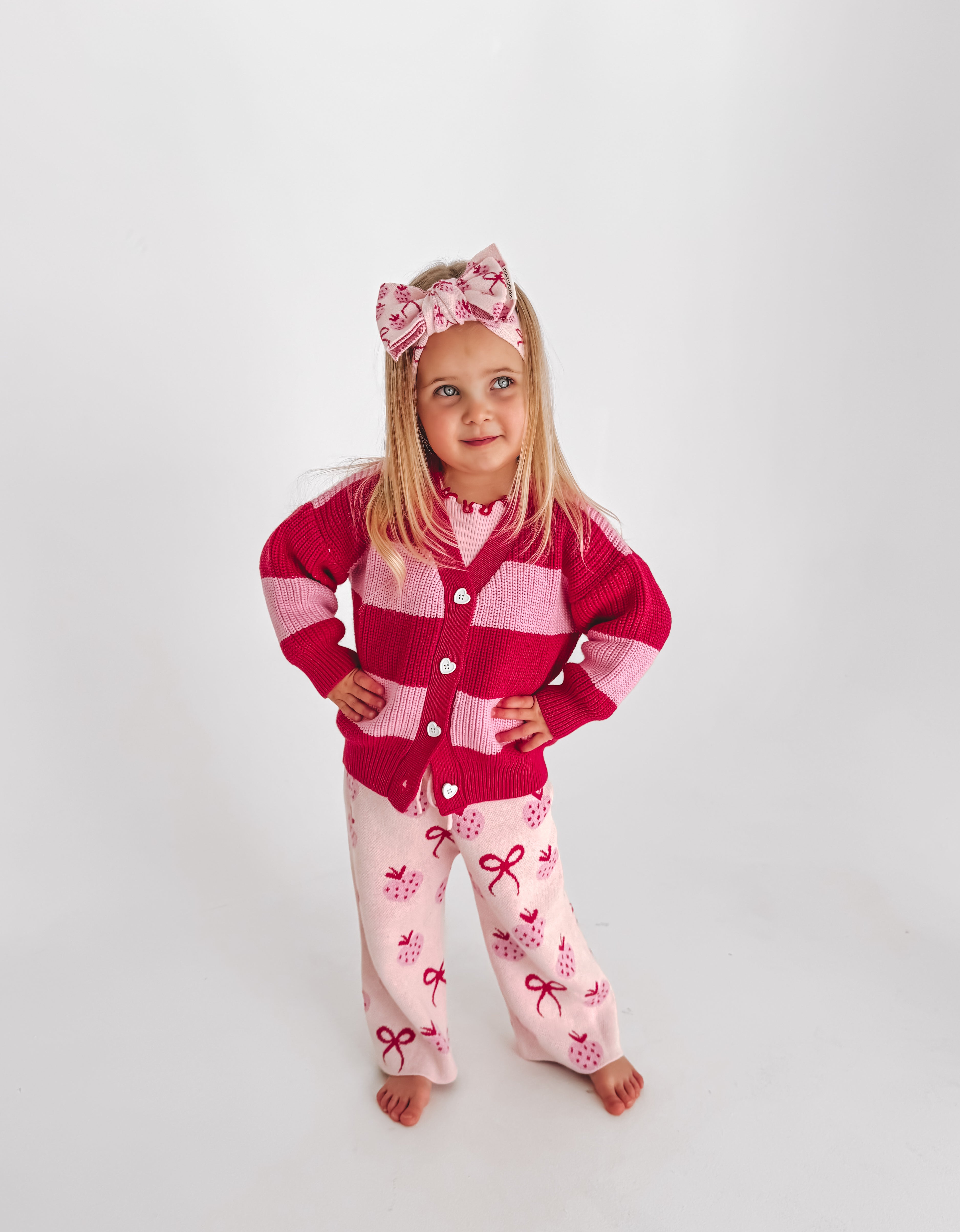 Chunky Knit Raspberry Cardigan