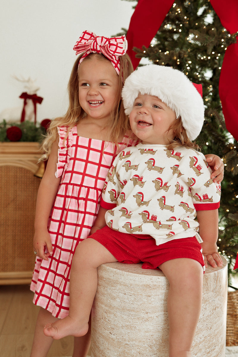 Candy Check Frill Dress