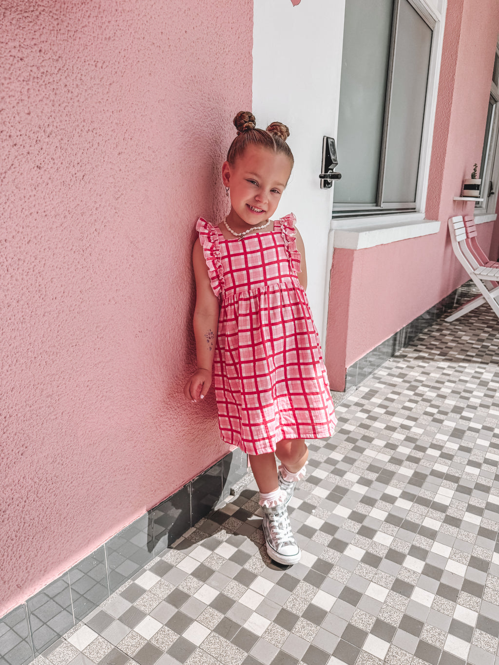 Candy Check Frill Dress