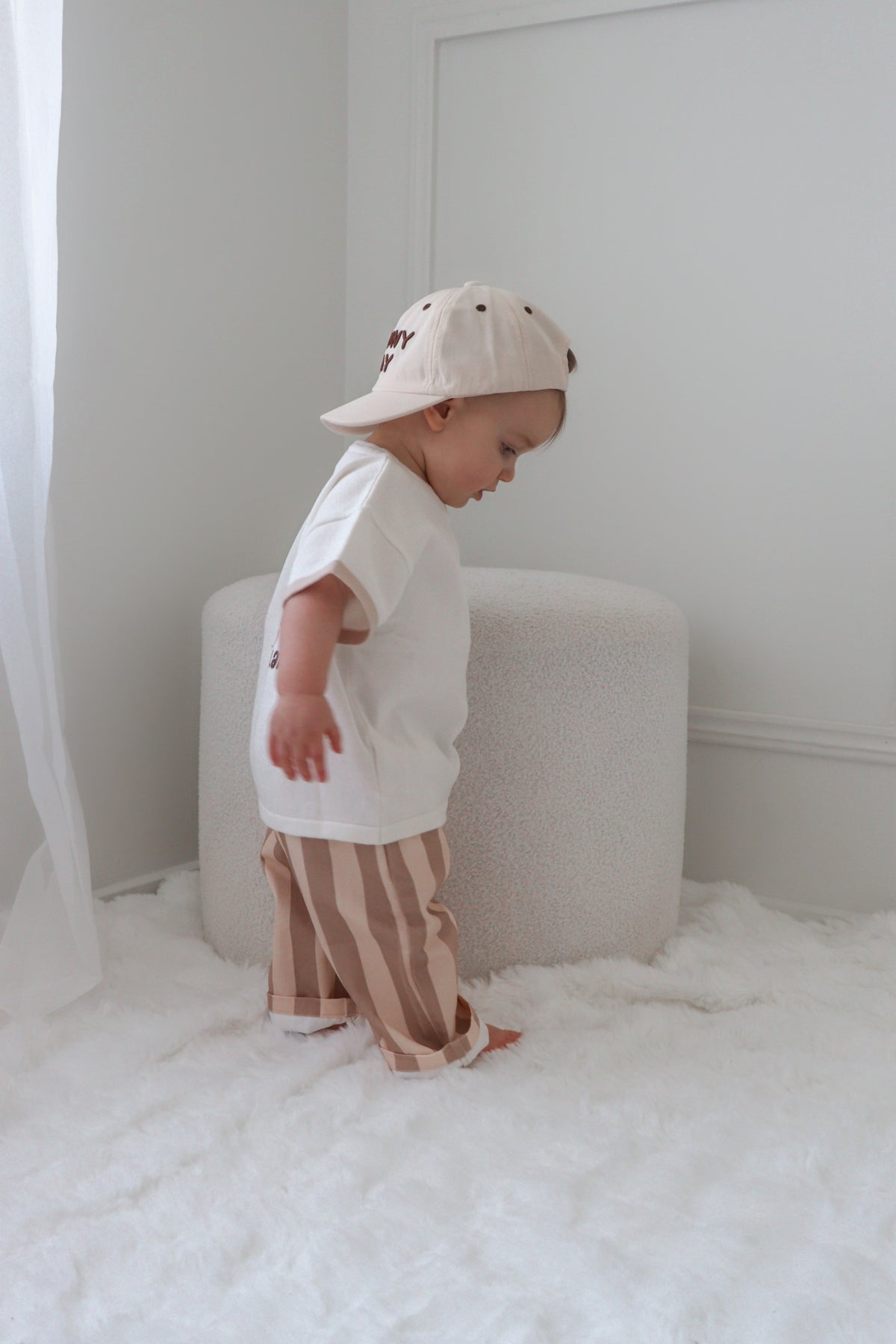 Oat Stripe Canvas Pants