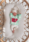 Santa Baby Gingham Jumper - Peppermint