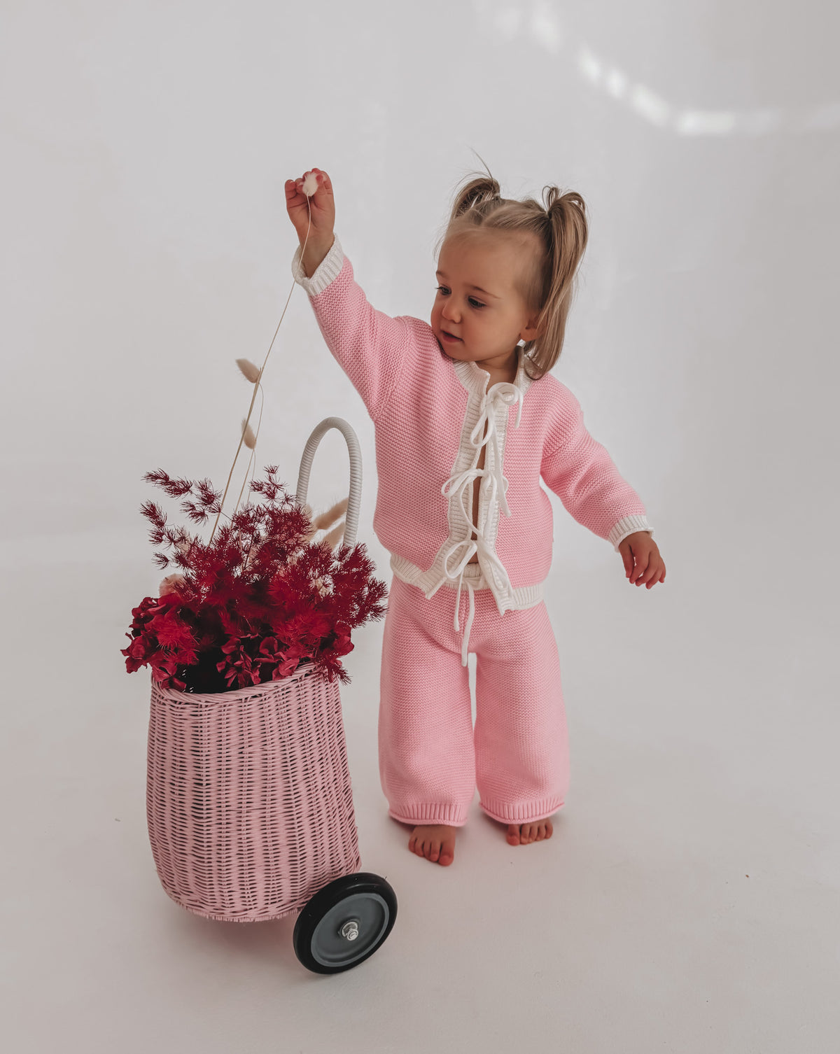 Chunky Wide Leg Pants - Belle Pink