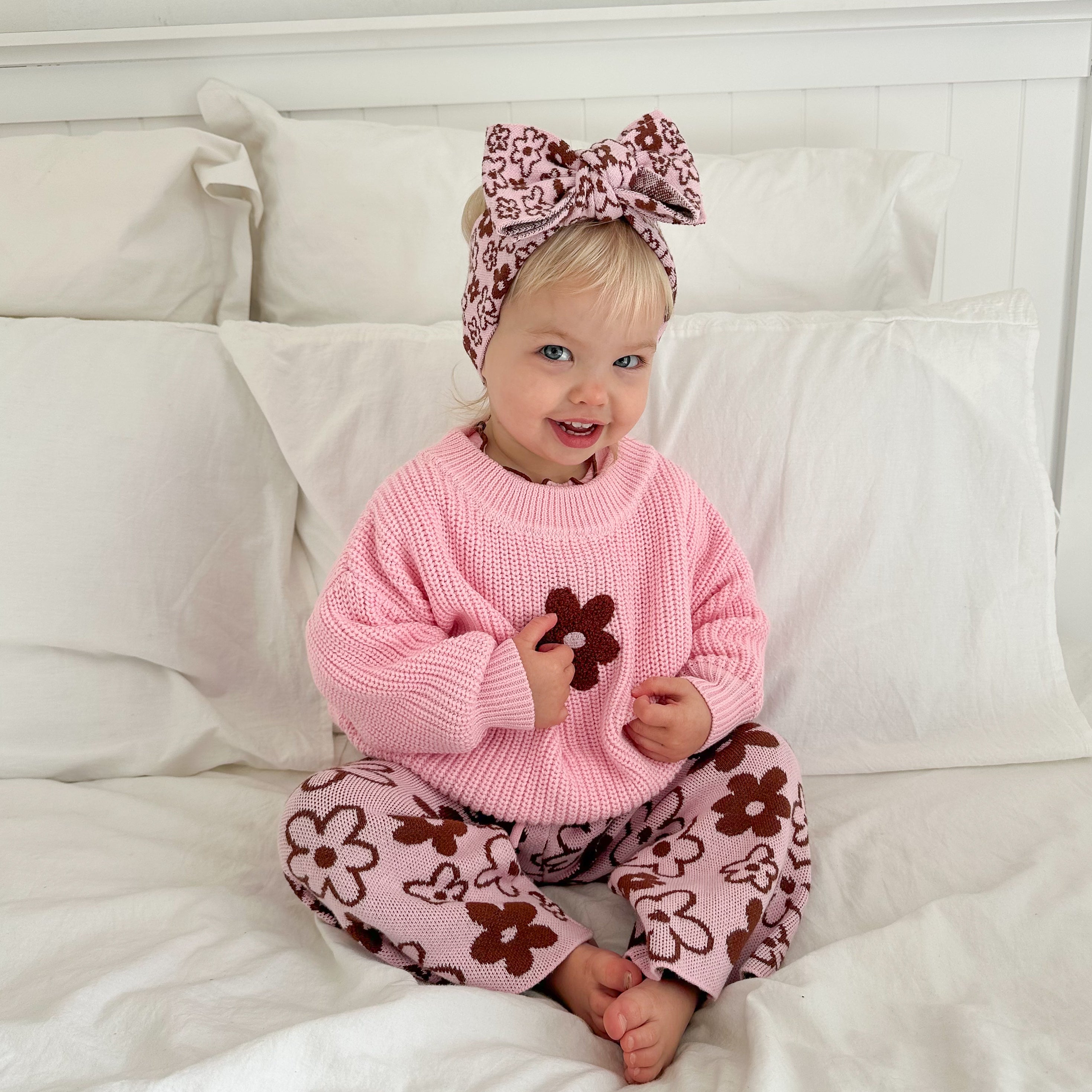 Romy Chunky Knit Jumper - Cocoa & Blossom