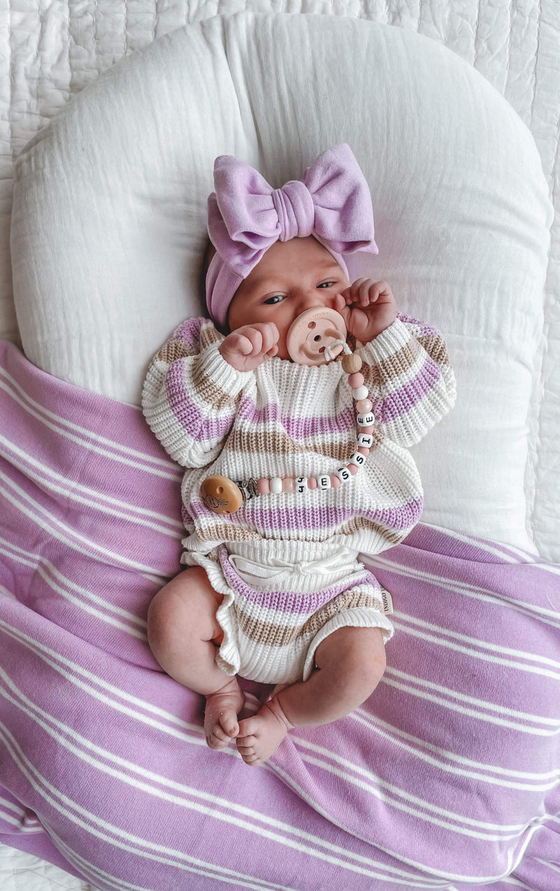 Lilac Stripe Knit
