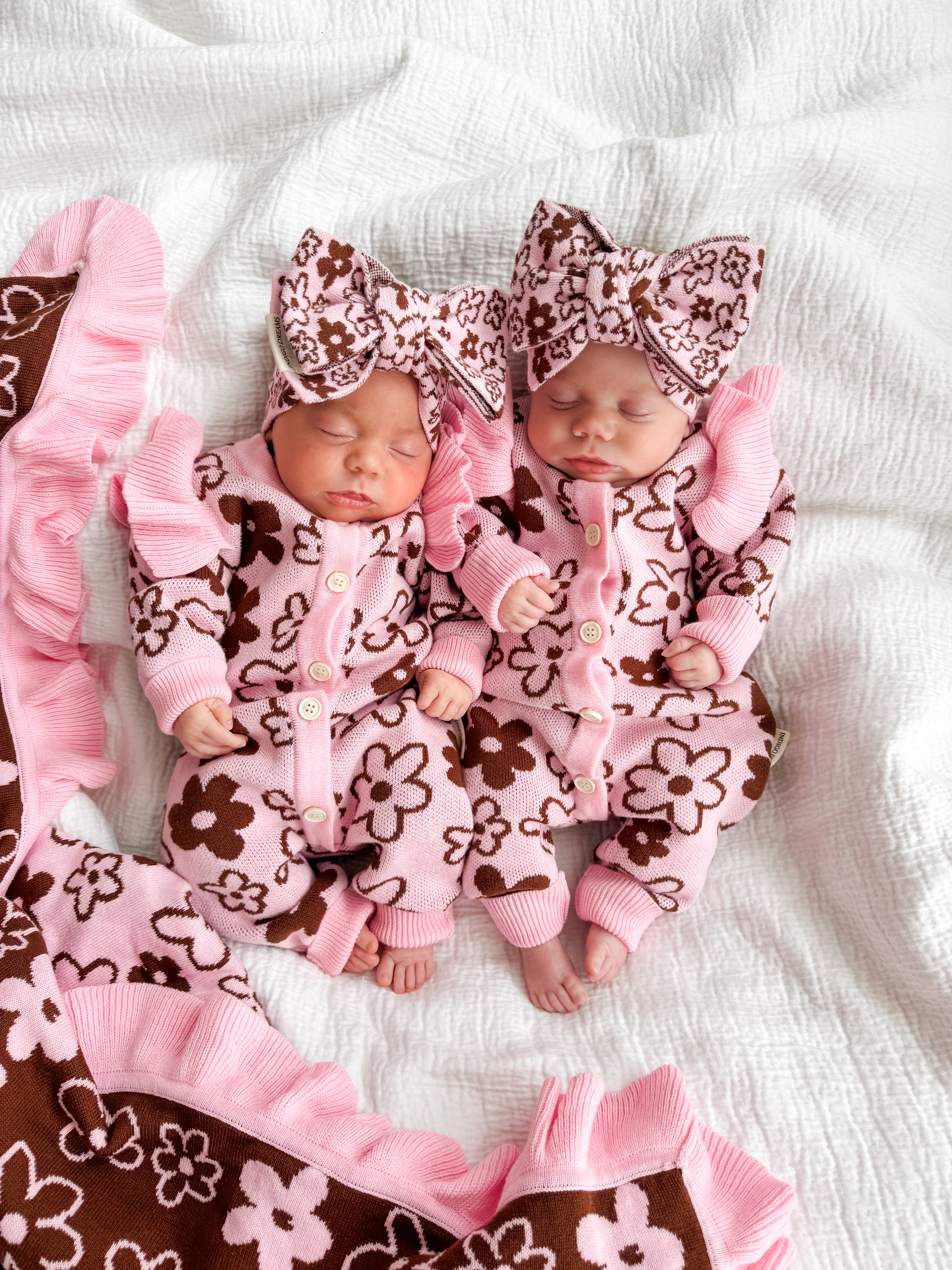 Romy Frill Romper - Cocoa & Blossom