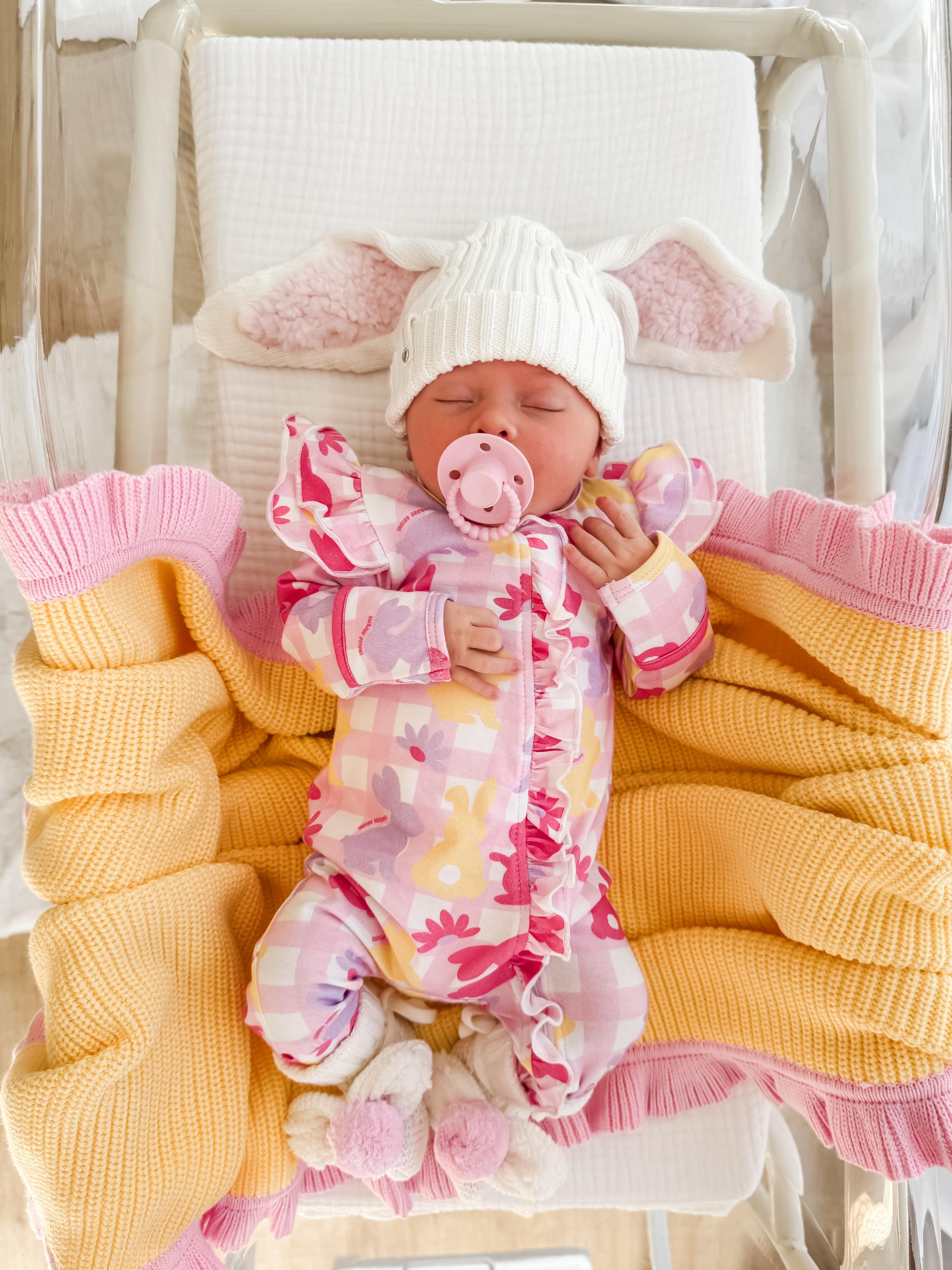 Sherpa Bunny Beanie - Pink
