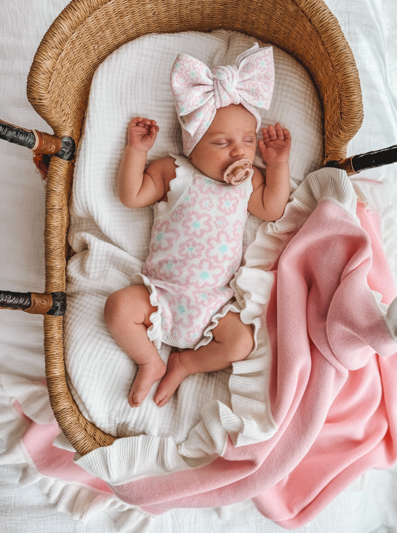 Cherry Pink Frill Blanket